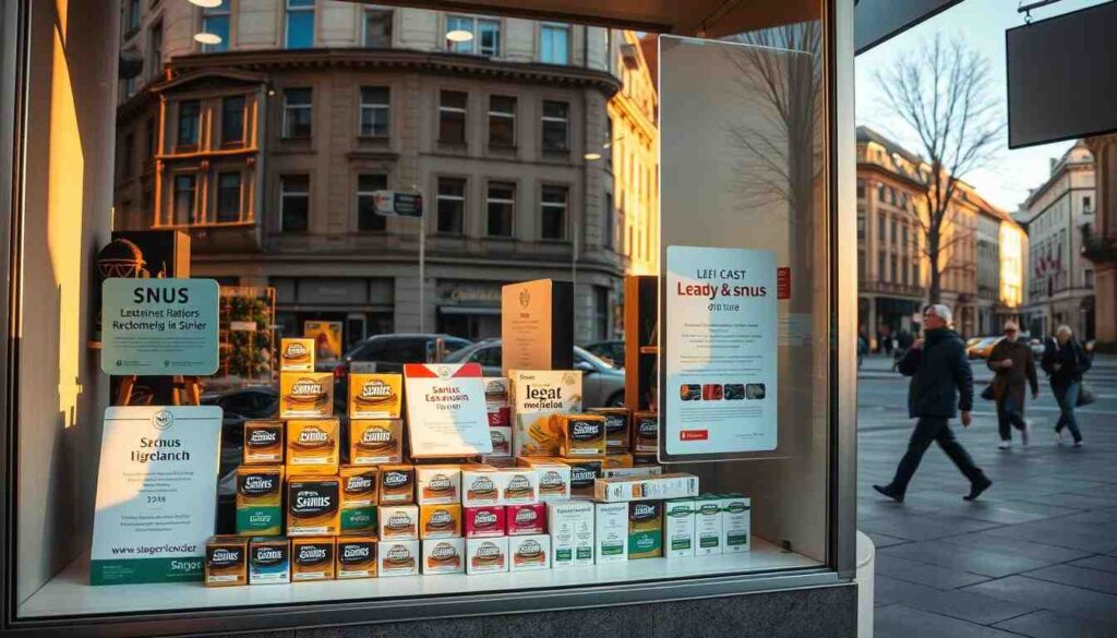 Schaufenster eines Tabakladen in der Münchner City.